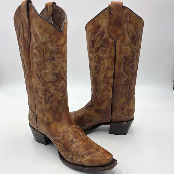 Corral Womens Embroidery Snip Toe Leather Western Boots Multicolor Size 9.5 M - Picture 6 of 15
